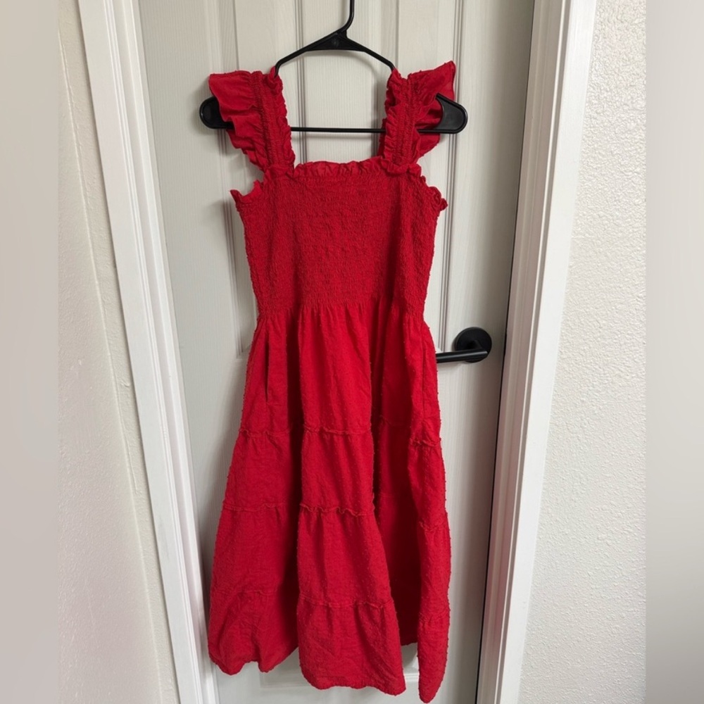 Red Ruffle Strap Women’s Summer Dress